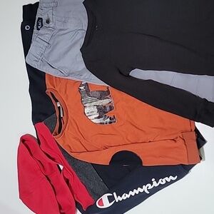 5/$30 CHAMPION hood sweatshirt, long sleeve, thermal, trousers, bundle cotton